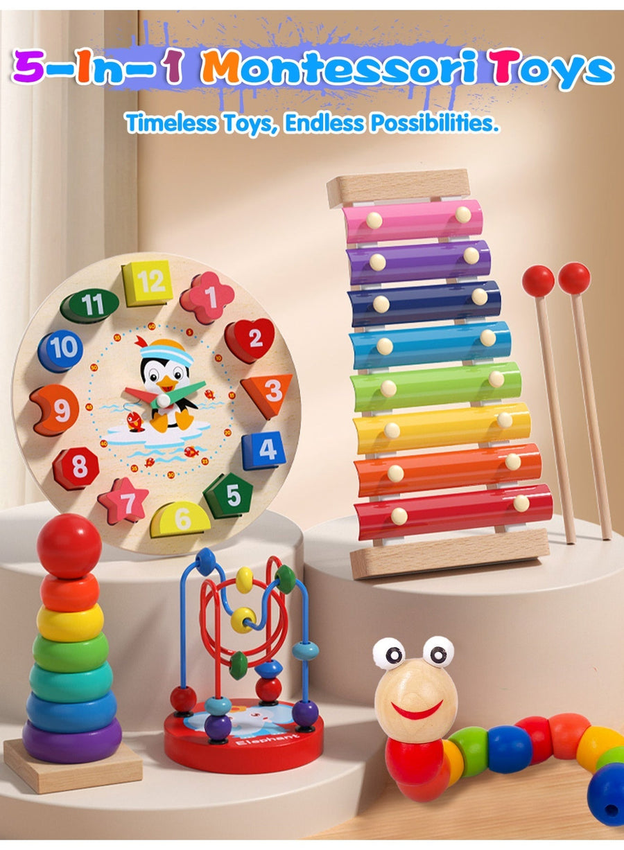 Montessori 5-in-1 Learning & Music Set
