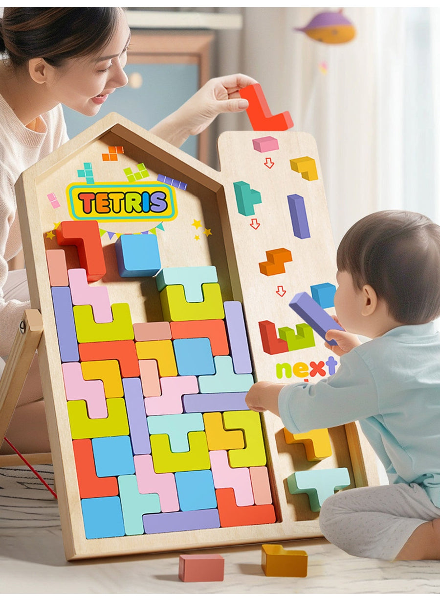 Montessori Wooden Falling-Block Puzzle