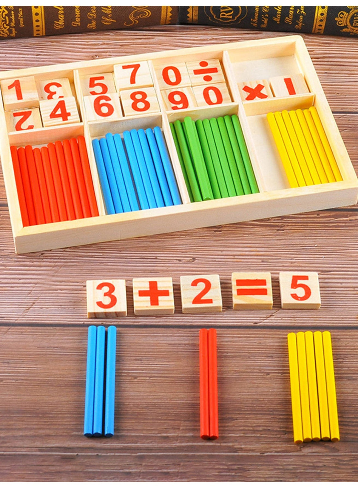 Kids Wooden Math Learning Set