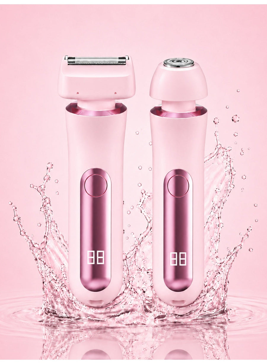 2-in-1 Women's Bikini Trimmer – Pink